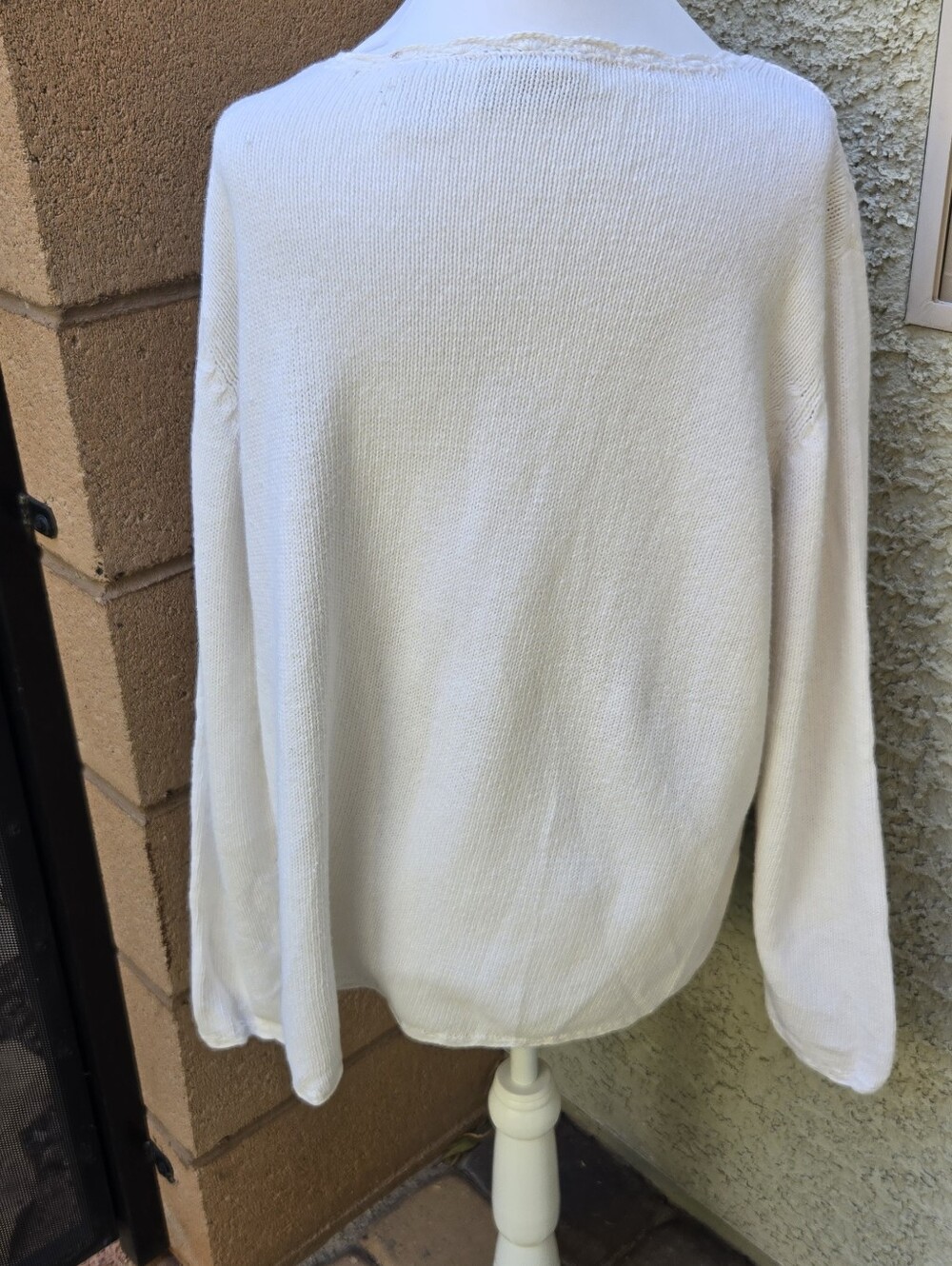 Blair Vintage Cream Floral Embroidered Women’s Sweater - Picture 4 of 7